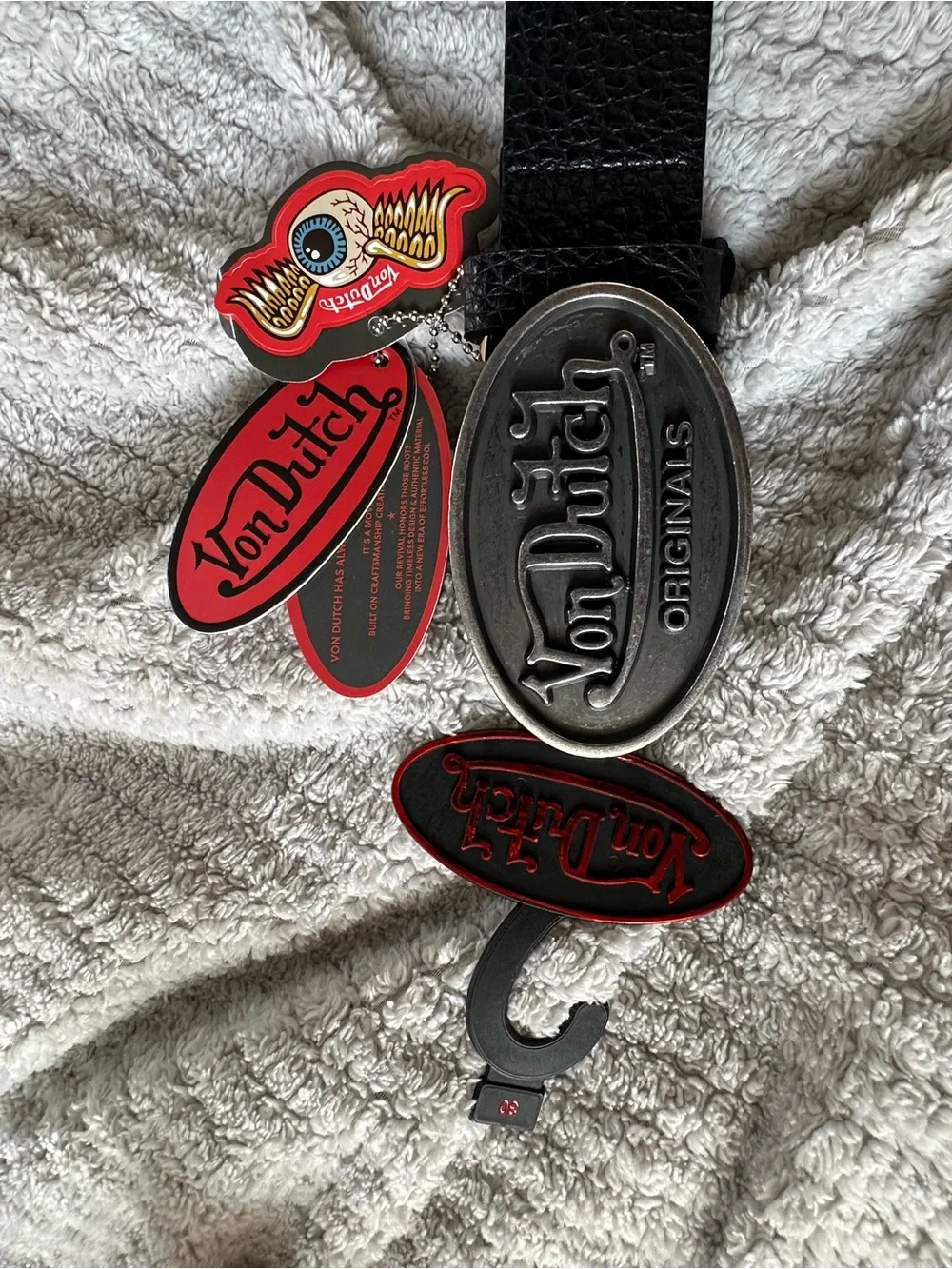 Von Dutch Originals Oversized Buckle Belt – Size 30 – Brand New With Tags